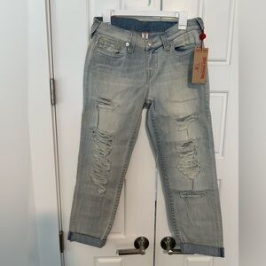 True Religion Light Boyfriend Jeans Size 28